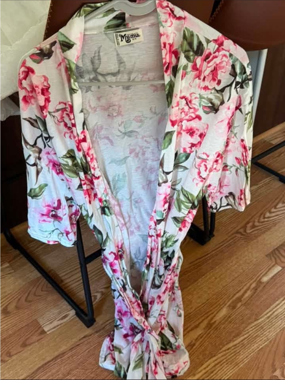 Show Me Your MuMu Pink & White Floral Kimono Robe